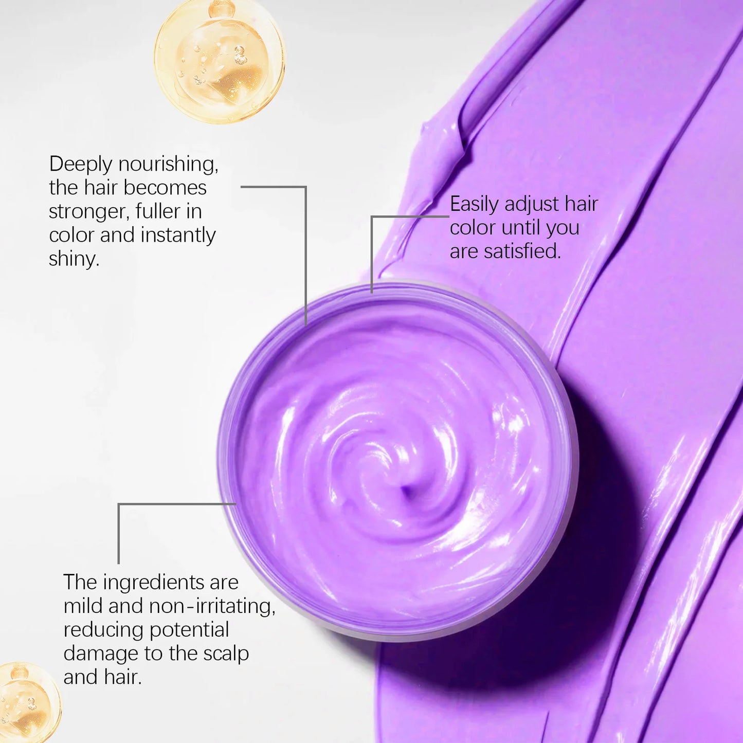 Hair Color Wax Dye Natural Matte Long-Lasting Cream