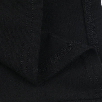 Goth Black Lace Trim Long Sleeve Vintage Lace-up Square Collar Elastic Tops with Choker Cross