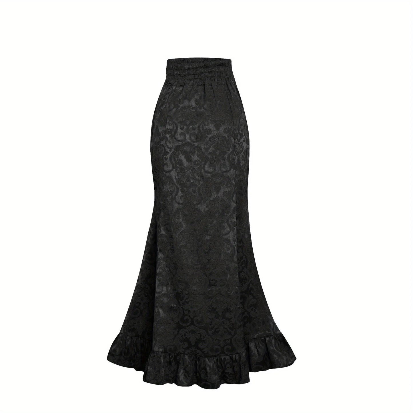 Skirts for Women's Gothic Skirts Jacquard Long Skirts Lace-up Hip Fishtail Skirts