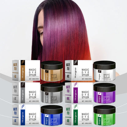 Hair Color Wax Dye Natural Matte Long-Lasting Cream