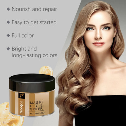 Hair Color Wax Dye Natural Matte Long-Lasting Cream