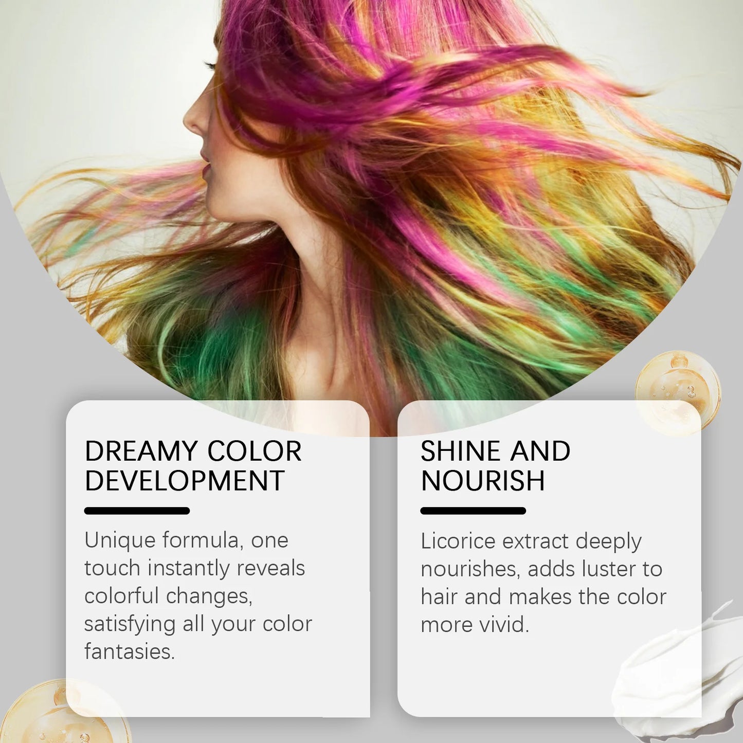 Hair Color Wax Dye Natural Matte Long-Lasting Cream