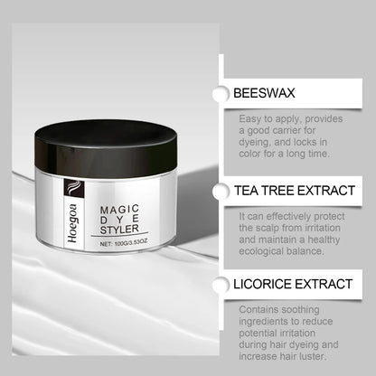 Hair Color Wax Dye Natural Matte Long-Lasting Cream