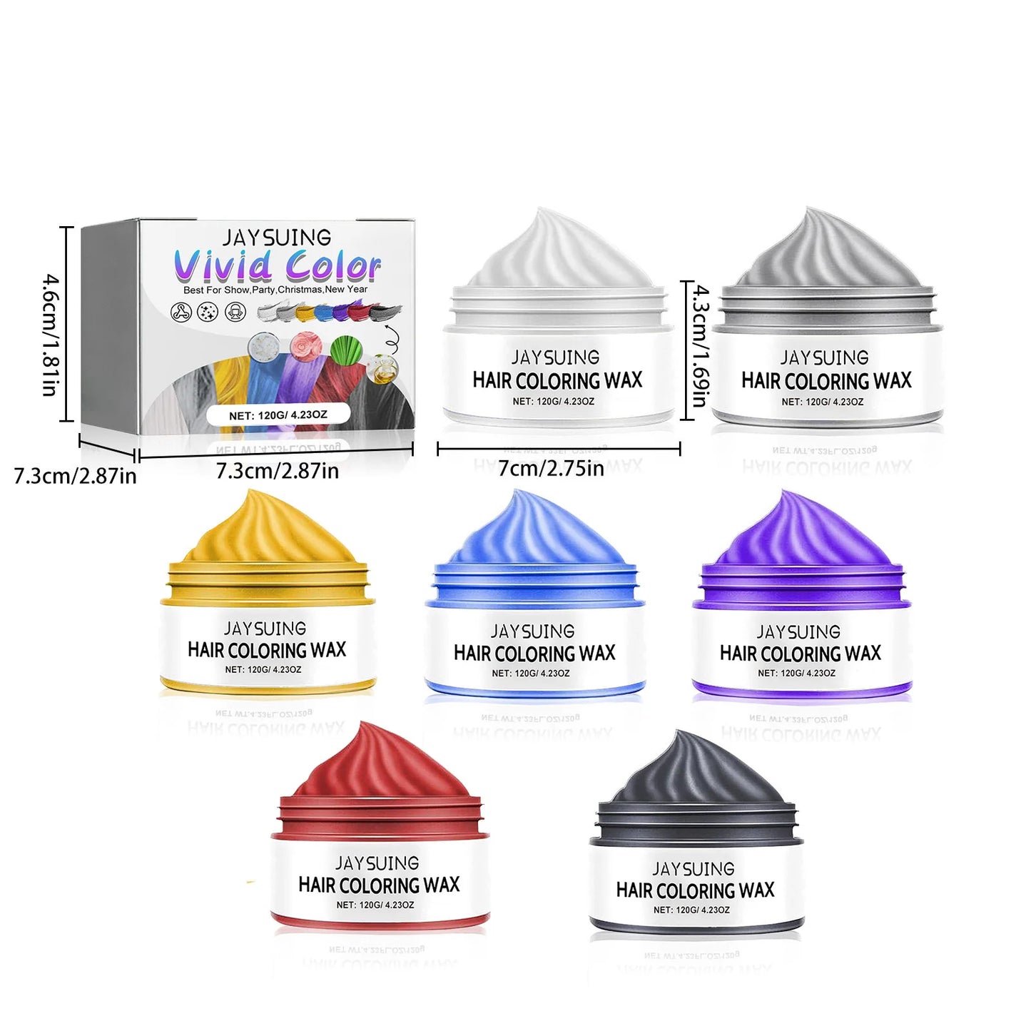 Hair Color Wax Temporary Instant Gray Root Coverage Non-damaging Hair Dye Cream